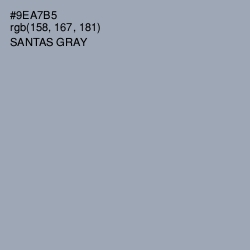 #9EA7B5 - Santas Gray Color Image